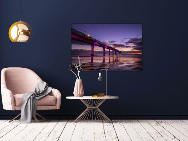 Modern lounge room with artwork and decor